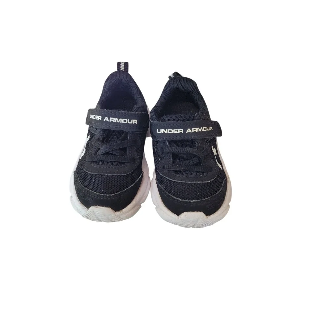 Under Armour Assert Low Black White Unisex Kids Shoes Size US 5K Toddler